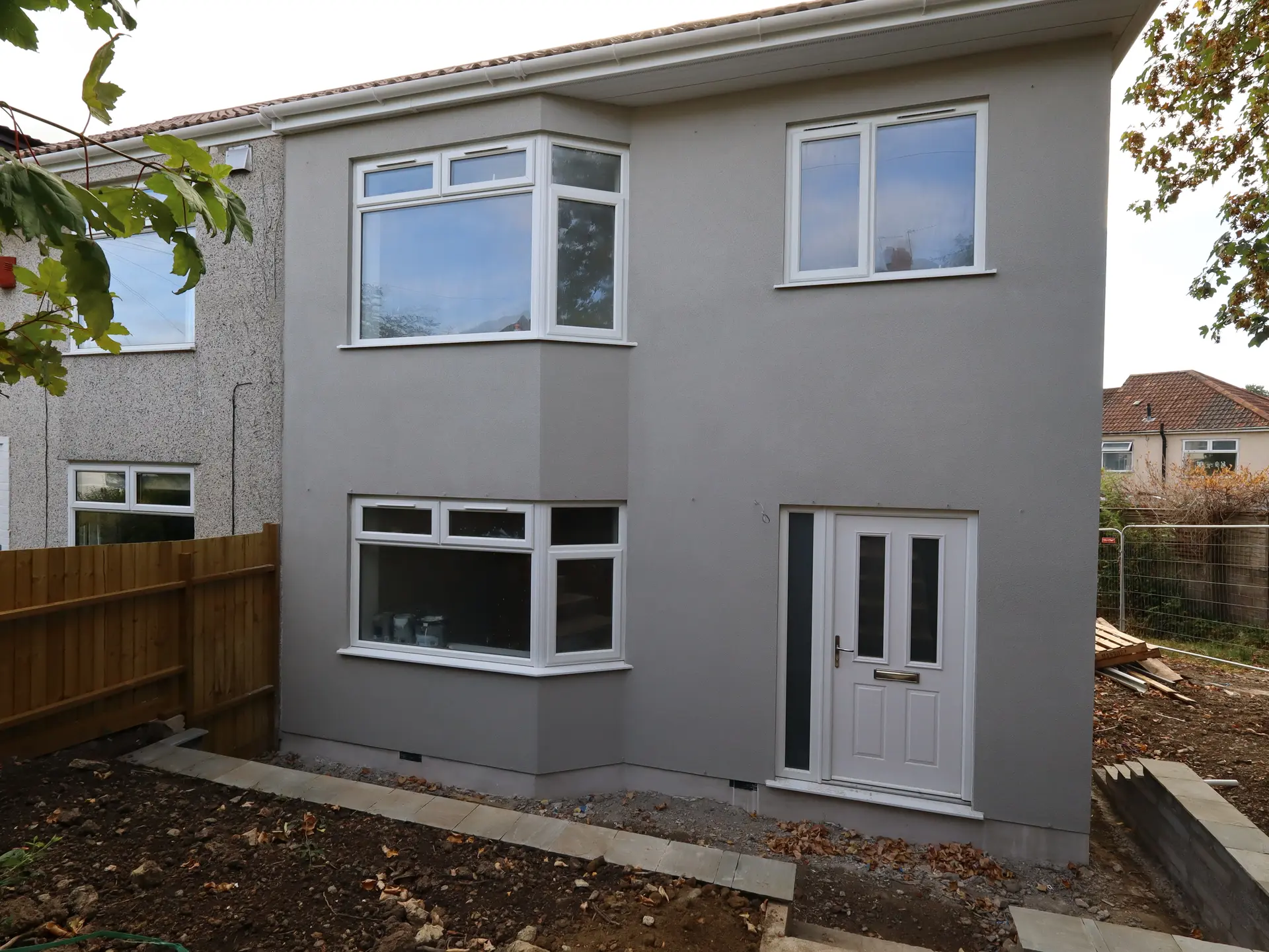 Finished bay-fronted new-build home in Brislington